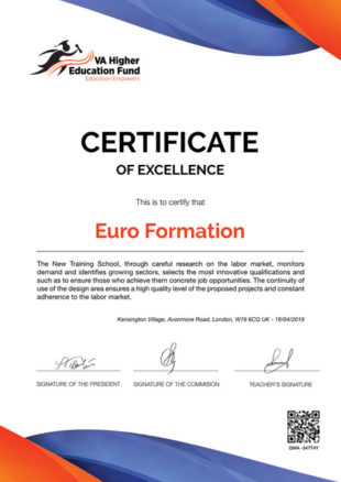 Certificato HIgher Education Fund - EuroFormation Scuola di Formazione Digitale e Corsi Online